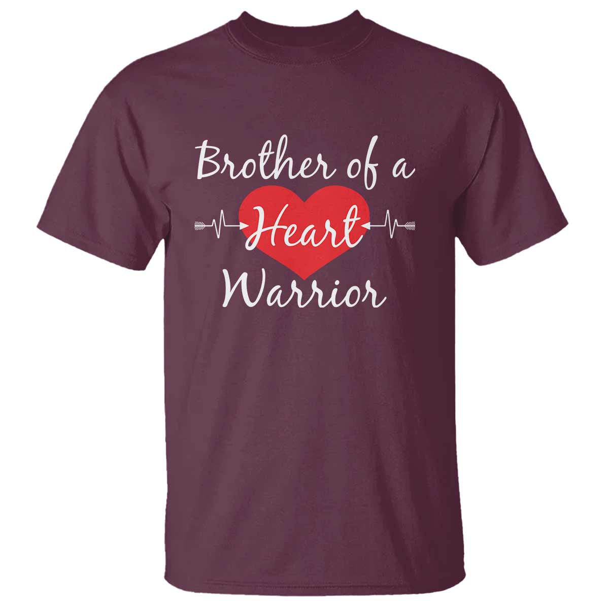 Brother Of A Heart Warrior T Shirt CHD Awareness Heart