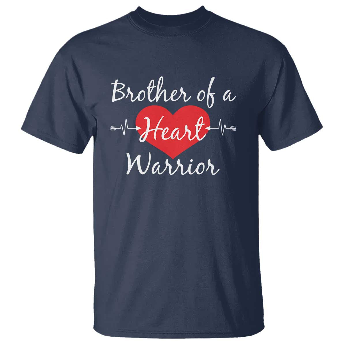 Brother Of A Heart Warrior T Shirt CHD Awareness Heart