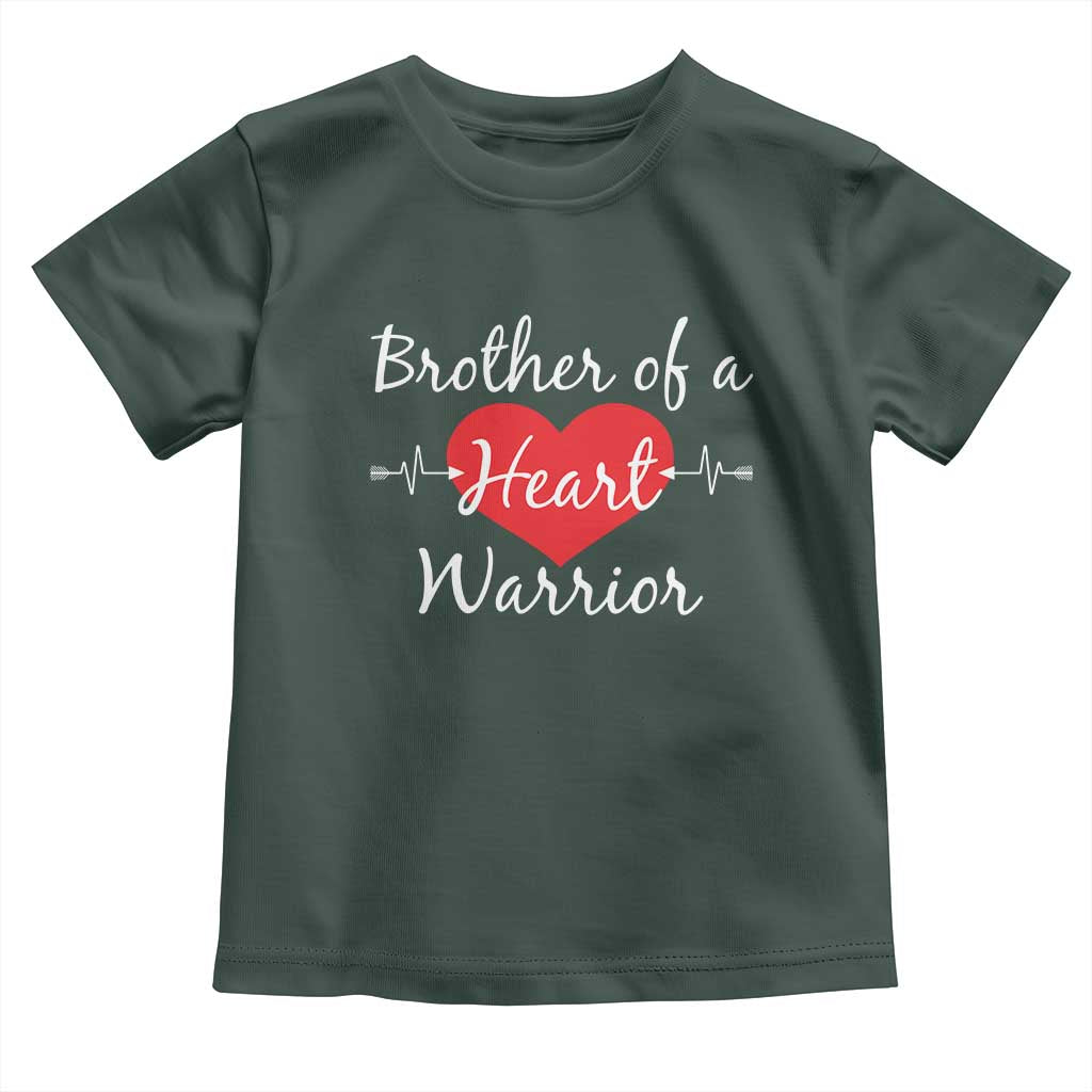 Brother Of A Heart Warrior Toddler T Shirt CHD Awareness Heart