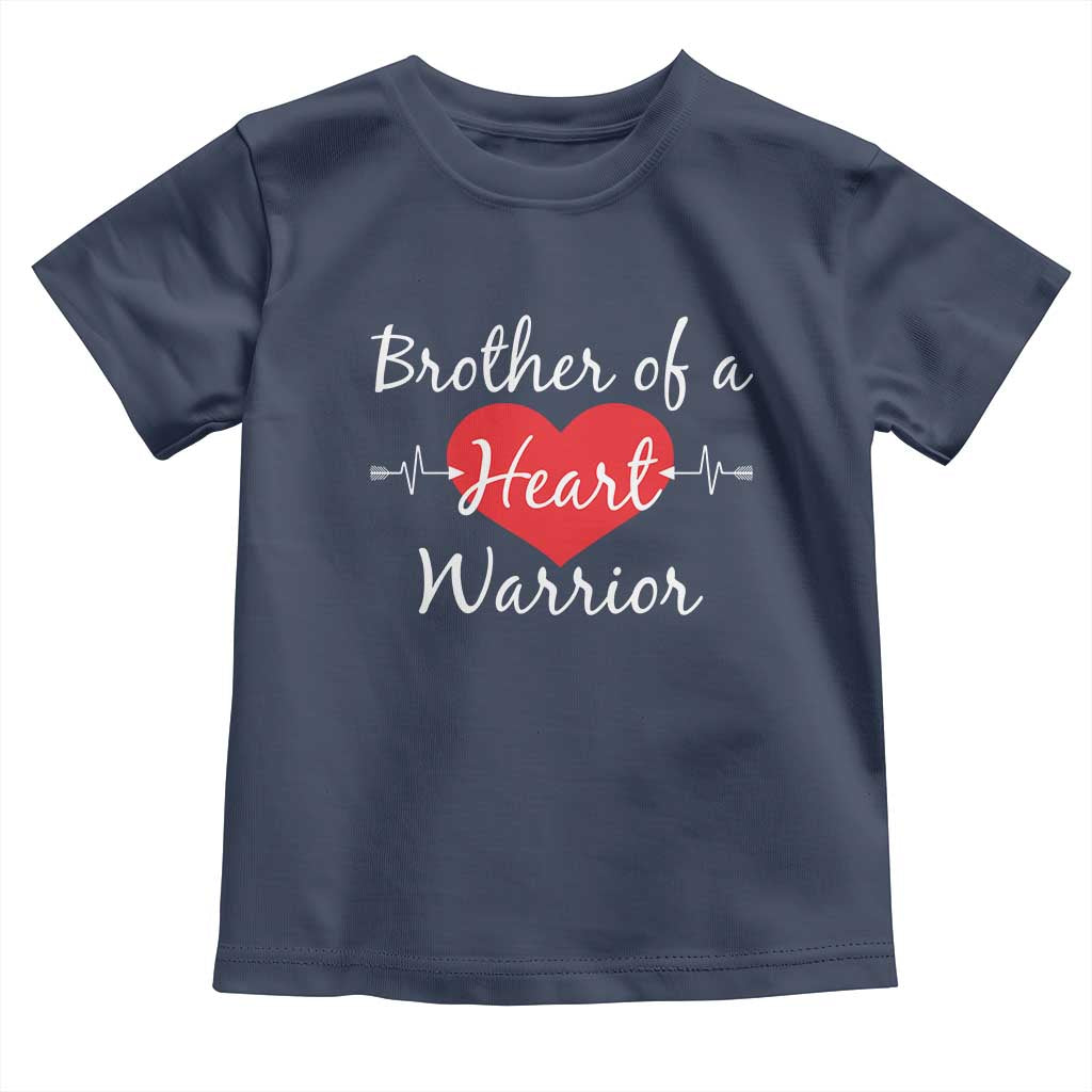Brother Of A Heart Warrior Toddler T Shirt CHD Awareness Heart