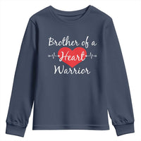 Brother Of A Heart Warrior Youth Sweatshirt CHD Awareness Heart