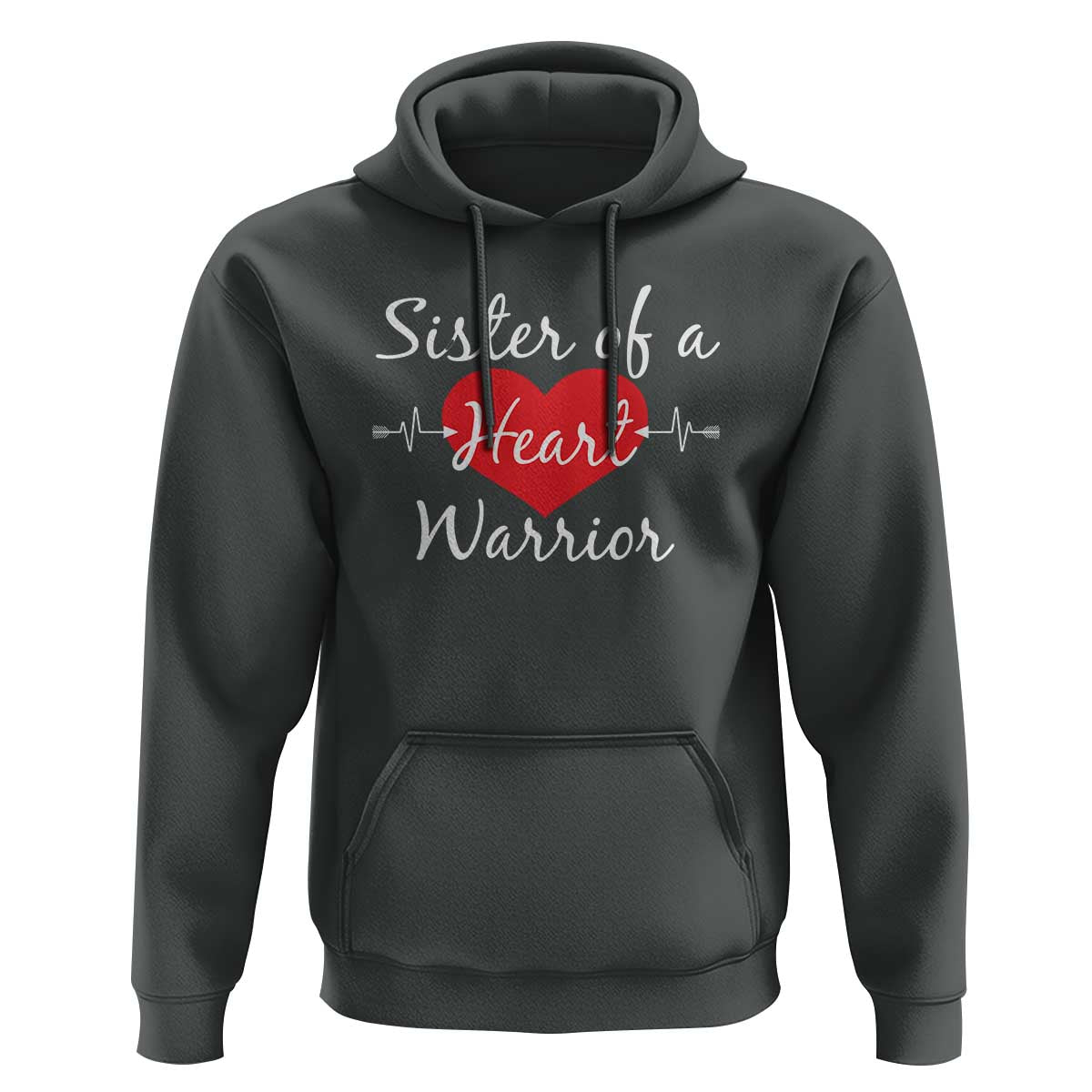 Sister Of A Heart Warrior Hoodie CHD Awareness Heart