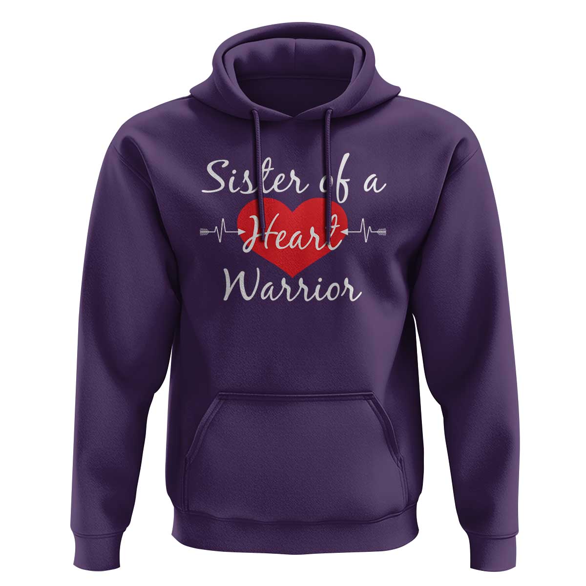 Sister Of A Heart Warrior Hoodie CHD Awareness Heart