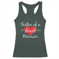 Sister Of A Heart Warrior Racerback Tank Top CHD Awareness Heart