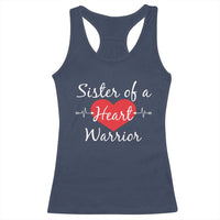 Sister Of A Heart Warrior Racerback Tank Top CHD Awareness Heart