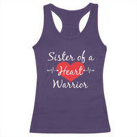 Sister Of A Heart Warrior Racerback Tank Top CHD Awareness Heart