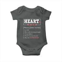 Heart Warrior Definition Baby Onesie Congenital Heart Disease CHD Awareness