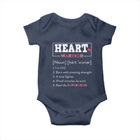 Heart Warrior Definition Baby Onesie Congenital Heart Disease CHD Awareness