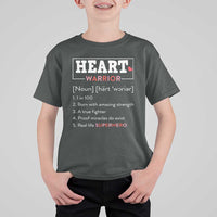 Heart Warrior Definition T Shirt For Kid Congenital Heart Disease CHD Awareness