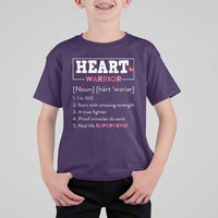 Heart Warrior Definition T Shirt For Kid Congenital Heart Disease CHD Awareness