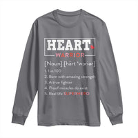 Heart Warrior Definition Long Sleeve Shirt Congenital Heart Disease CHD Awareness