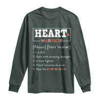 Heart Warrior Definition Long Sleeve Shirt Congenital Heart Disease CHD Awareness