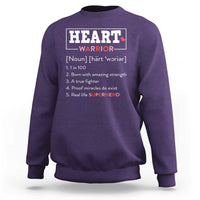 Heart Warrior Definition Sweatshirt Congenital Heart Disease CHD Awareness