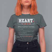 Heart Warrior Definition T Shirt For Women Congenital Heart Disease CHD Awareness