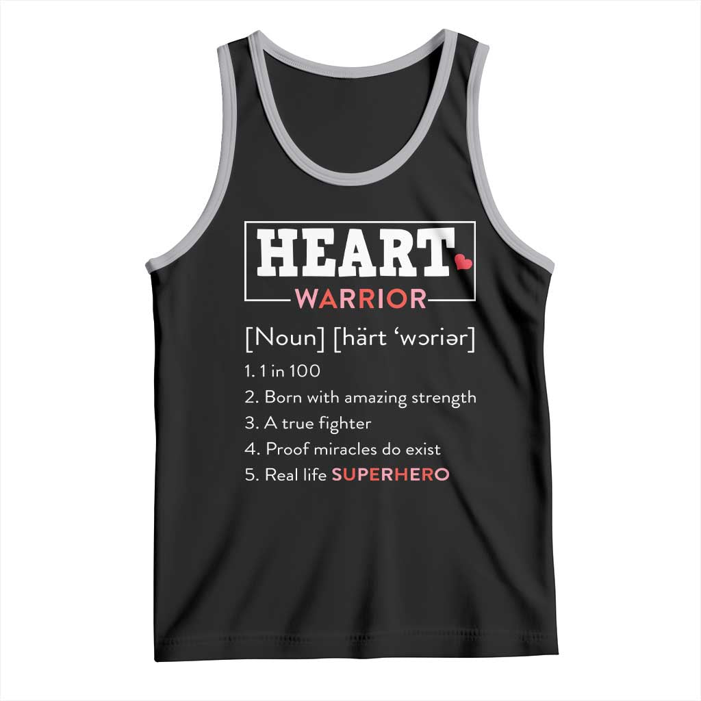 Heart Warrior Definition Tank Top Congenital Heart Disease CHD Awareness