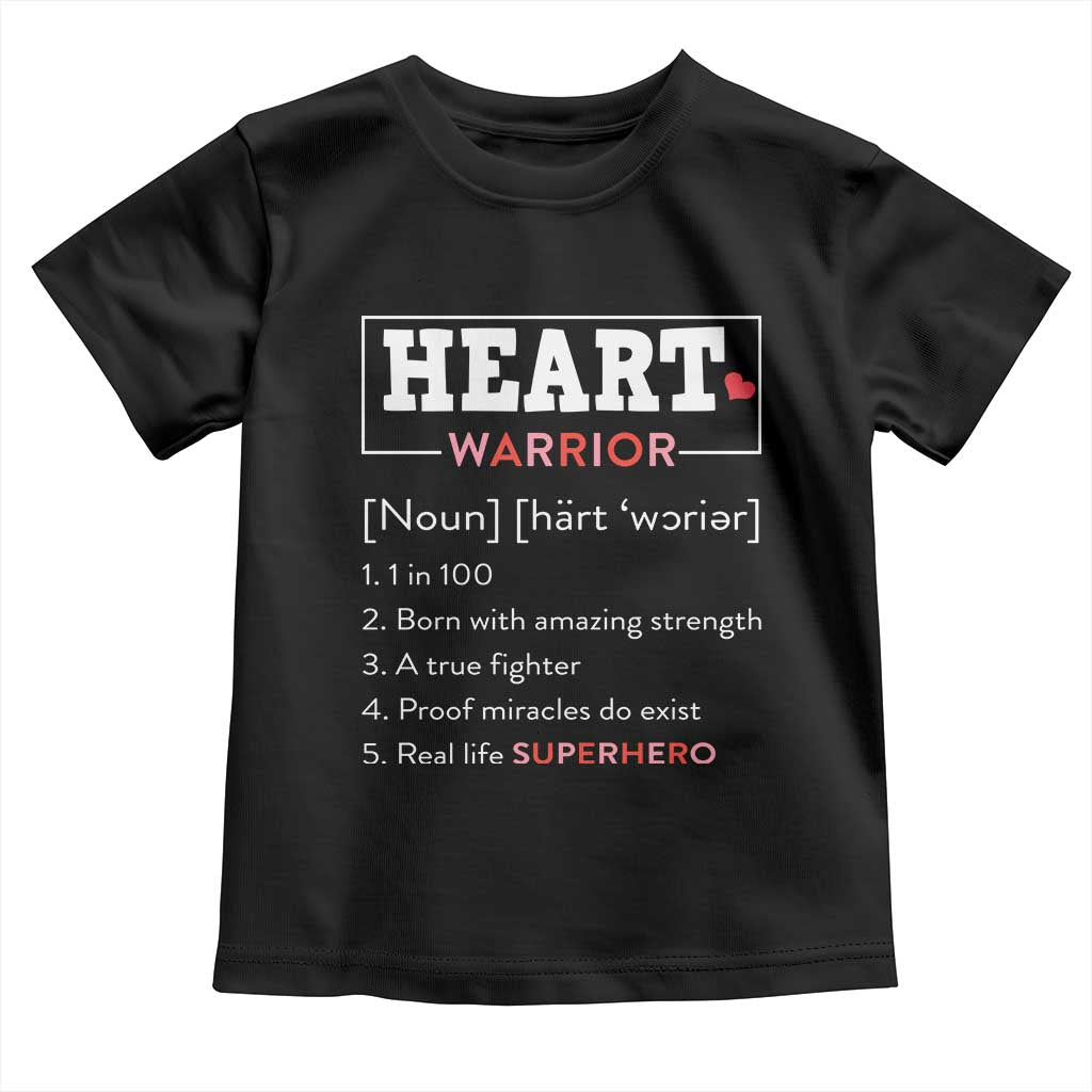 Heart Warrior Definition Toddler T Shirt Congenital Heart Disease CHD Awareness