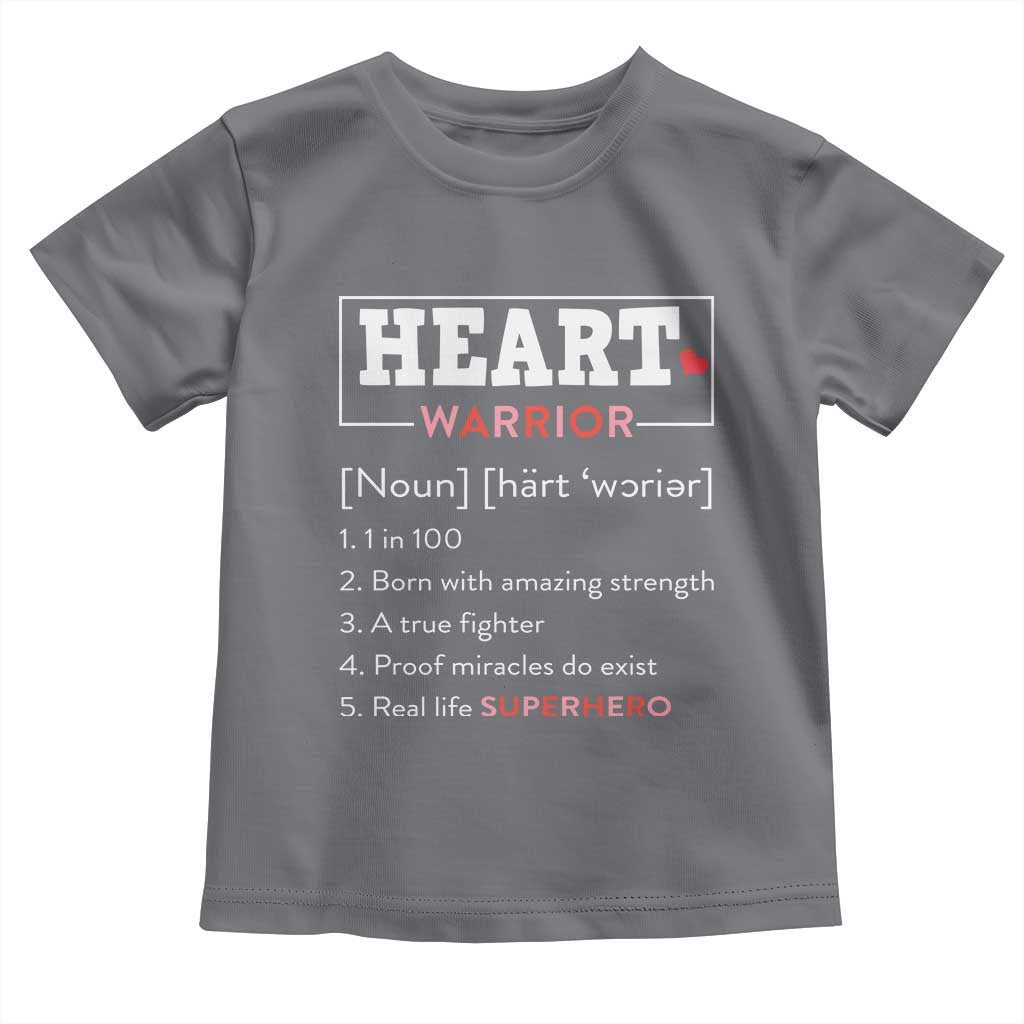 Heart Warrior Definition Toddler T Shirt Congenital Heart Disease CHD Awareness
