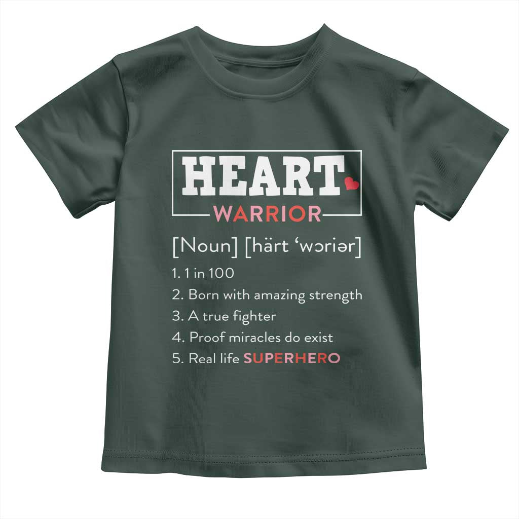 Heart Warrior Definition Toddler T Shirt Congenital Heart Disease CHD Awareness
