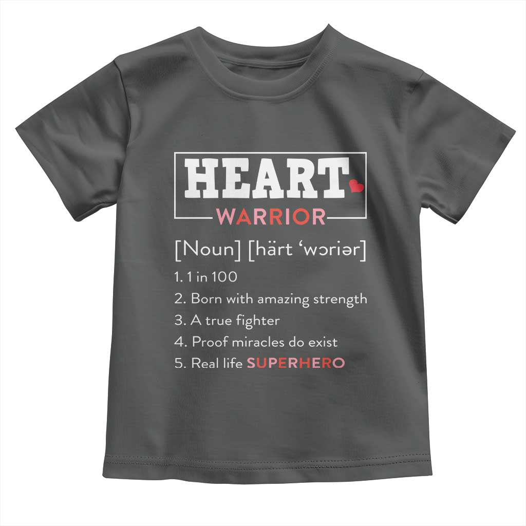 Heart Warrior Definition Toddler T Shirt Congenital Heart Disease CHD Awareness
