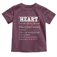 Heart Warrior Definition Toddler T Shirt Congenital Heart Disease CHD Awareness