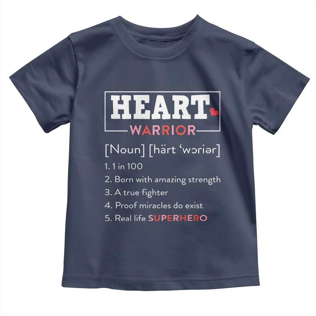 Heart Warrior Definition Toddler T Shirt Congenital Heart Disease CHD Awareness