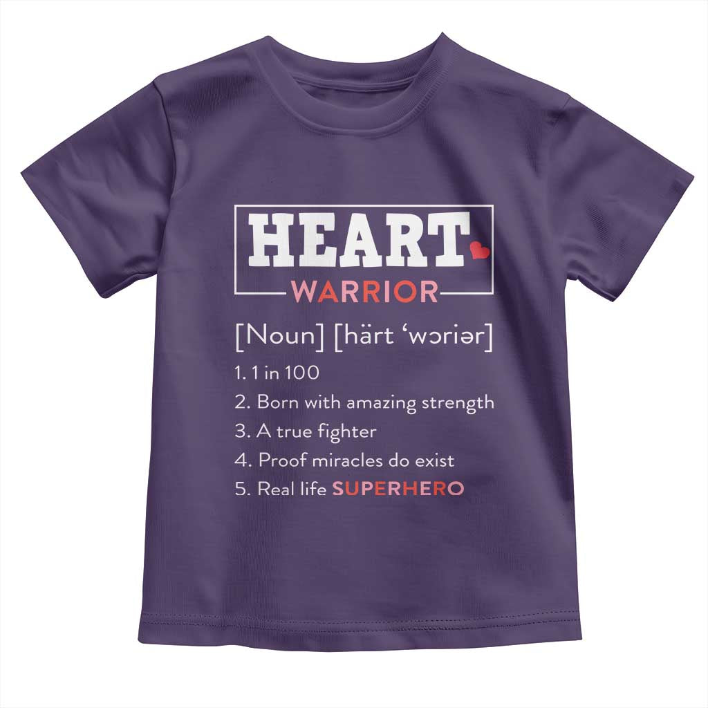 Heart Warrior Definition Toddler T Shirt Congenital Heart Disease CHD Awareness