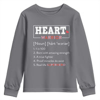 Heart Warrior Definition Youth Sweatshirt Congenital Heart Disease CHD Awareness