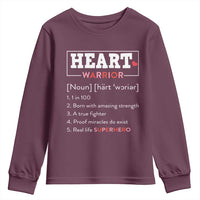 Heart Warrior Definition Youth Sweatshirt Congenital Heart Disease CHD Awareness