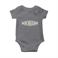 NOLA New Orleans Pride Vintage Scrollwork Baby Onesie