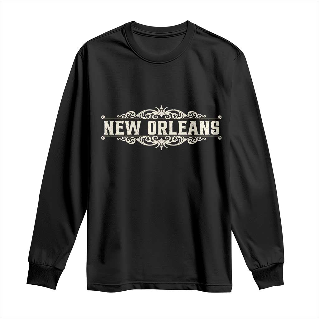 NOLA New Orleans Pride Vintage Scrollwork Long Sleeve Shirt