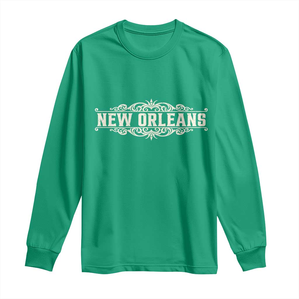 NOLA New Orleans Pride Vintage Scrollwork Long Sleeve Shirt