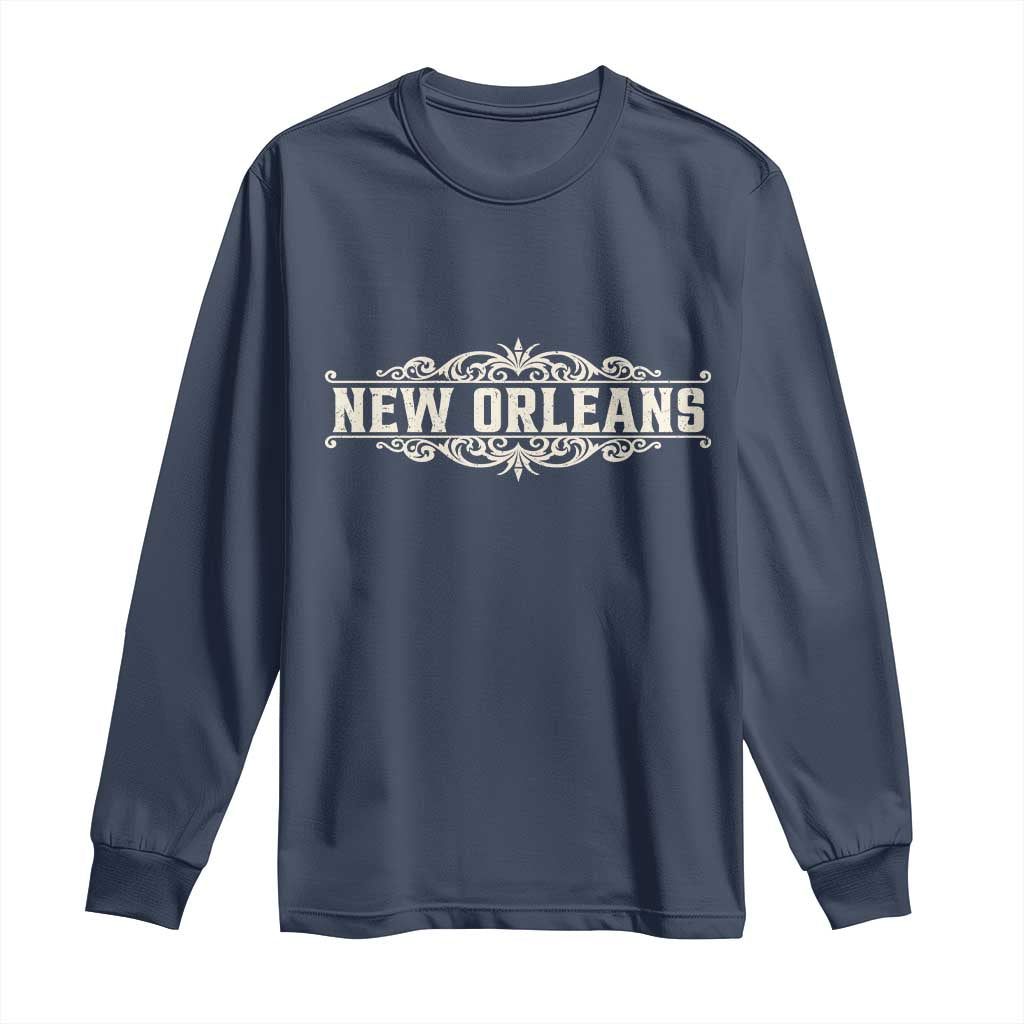NOLA New Orleans Pride Vintage Scrollwork Long Sleeve Shirt
