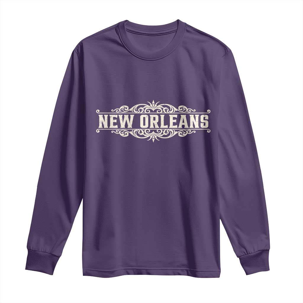 NOLA New Orleans Pride Vintage Scrollwork Long Sleeve Shirt
