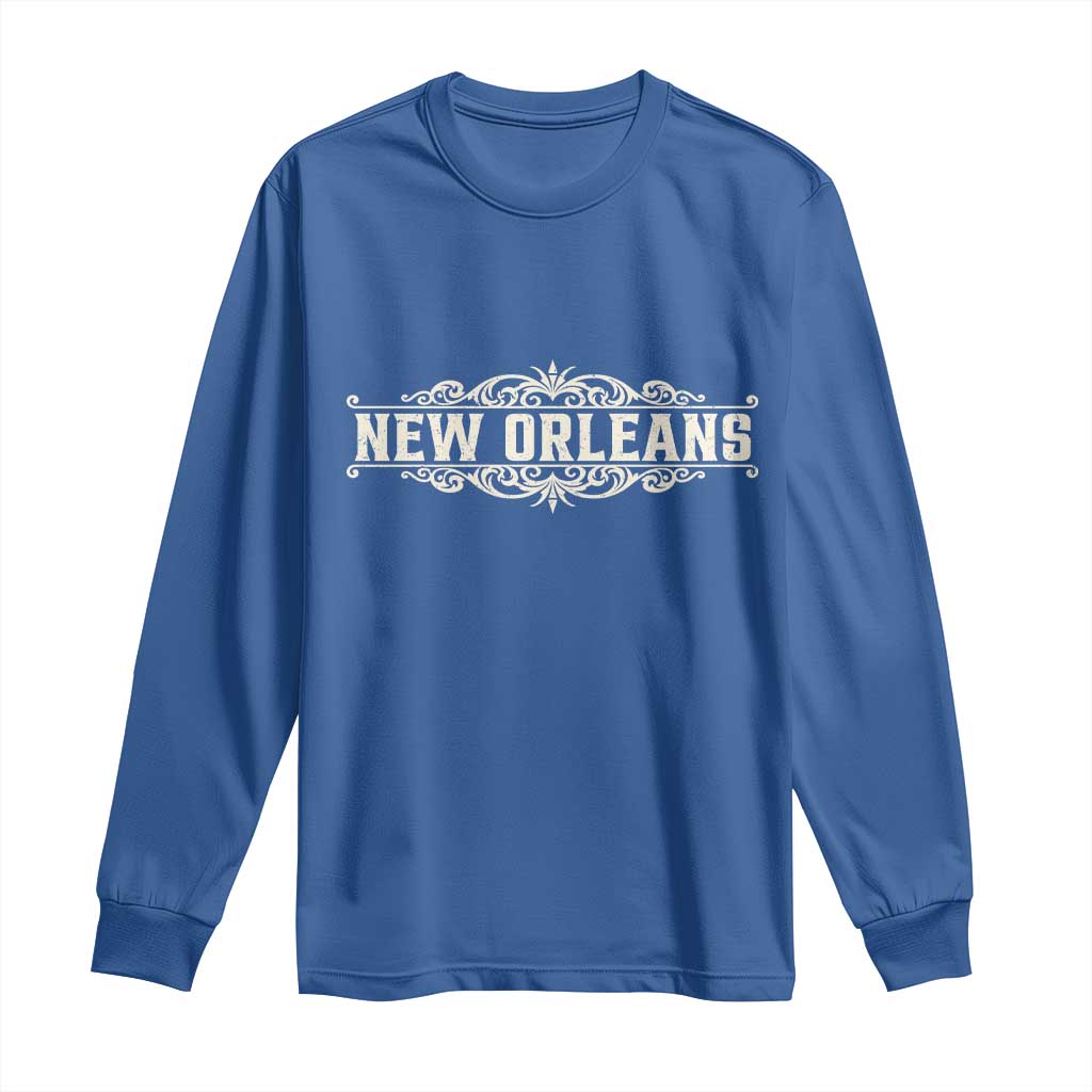 NOLA New Orleans Pride Vintage Scrollwork Long Sleeve Shirt