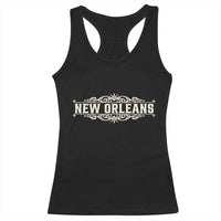 NOLA New Orleans Pride Vintage Scrollwork Racerback Tank Top