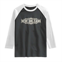 NOLA New Orleans Pride Vintage Scrollwork Raglan Shirt