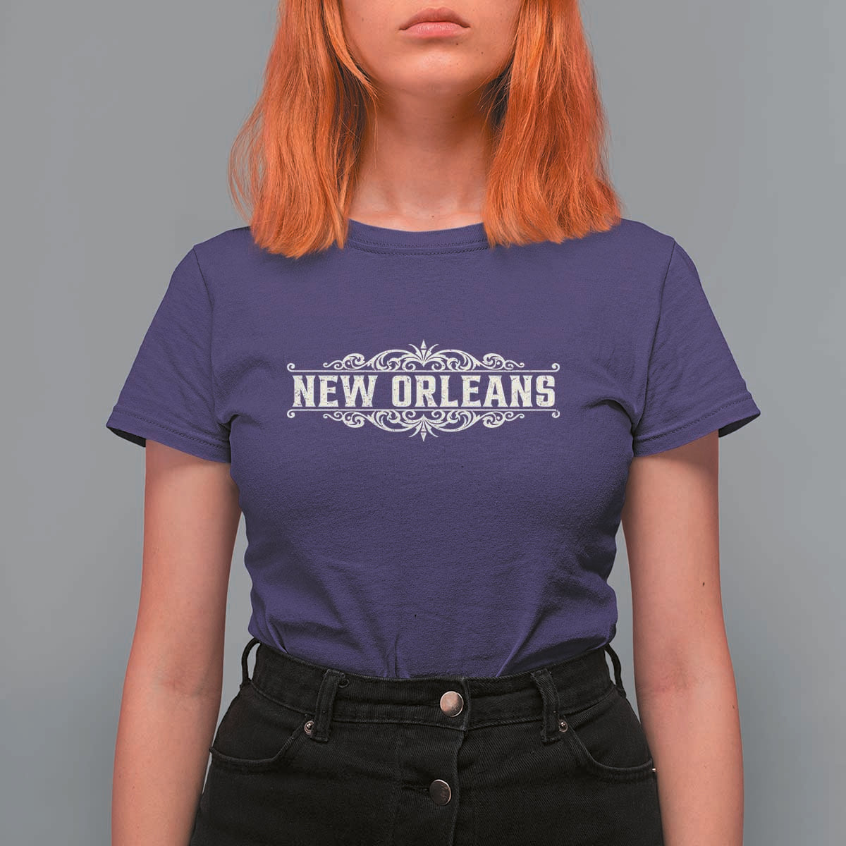 NOLA New Orleans Pride Vintage Scrollwork T Shirt For Women