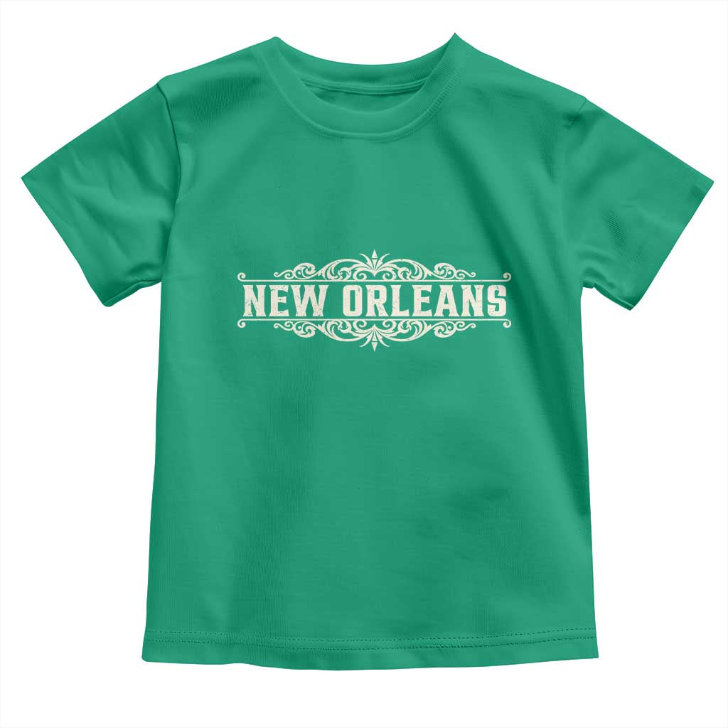 NOLA New Orleans Pride Vintage Scrollwork Toddler T Shirt