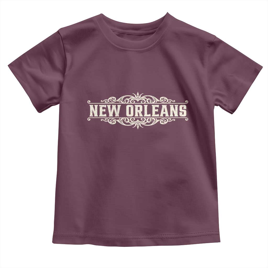 NOLA New Orleans Pride Vintage Scrollwork Toddler T Shirt