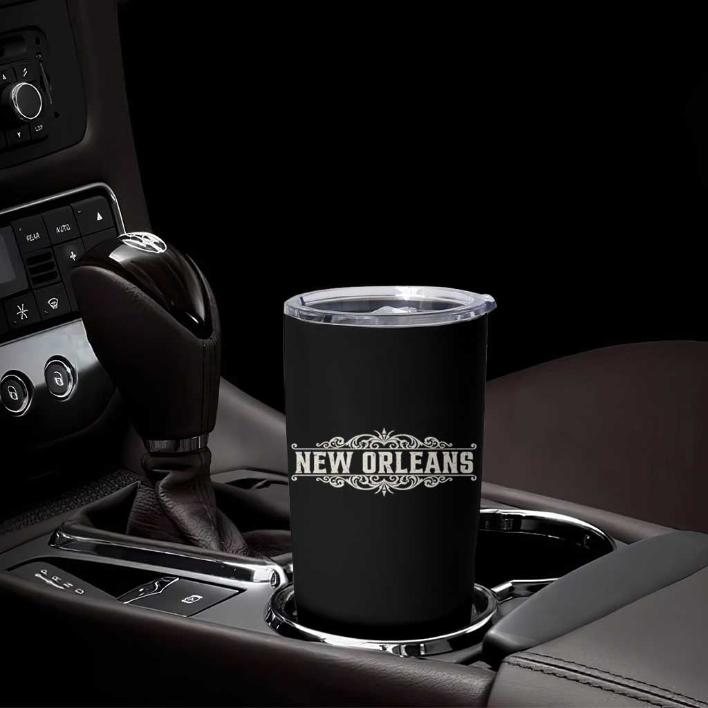 NOLA New Orleans Pride Vintage Scrollwork Tumbler Cup
