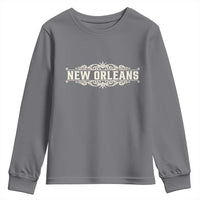 NOLA New Orleans Pride Vintage Scrollwork Youth Sweatshirt