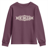 NOLA New Orleans Pride Vintage Scrollwork Youth Sweatshirt