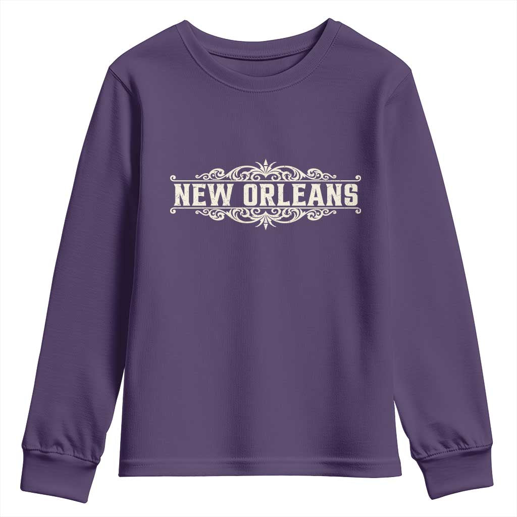 NOLA New Orleans Pride Vintage Scrollwork Youth Sweatshirt