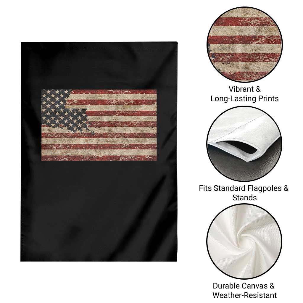 Louisiana Pride Vintage American Flag State Map Garden Flag