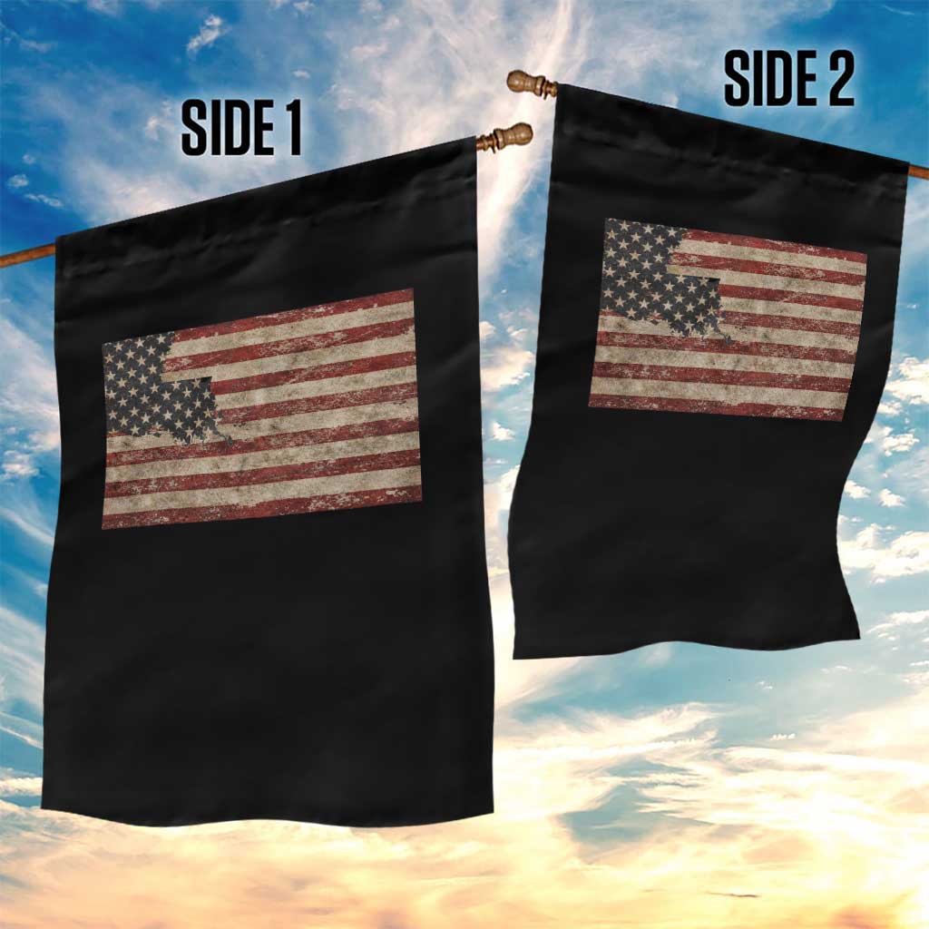 Louisiana Pride Vintage American Flag State Map Garden Flag