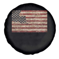 Louisiana Pride Vintage American Flag State Map Spare Tire Cover
