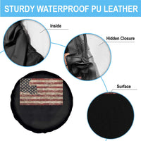 Louisiana Pride Vintage American Flag State Map Spare Tire Cover