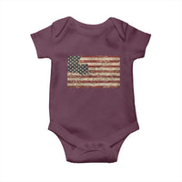 Louisiana Pride Vintage American Flag State Map Baby Onesie
