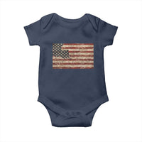 Louisiana Pride Vintage American Flag State Map Baby Onesie