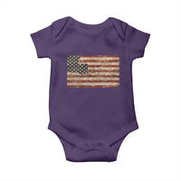 Louisiana Pride Vintage American Flag State Map Baby Onesie